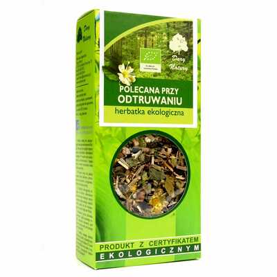 HERBATKA POLECANA PRZY ODTRUWANIU BIO 50 g DARY NA