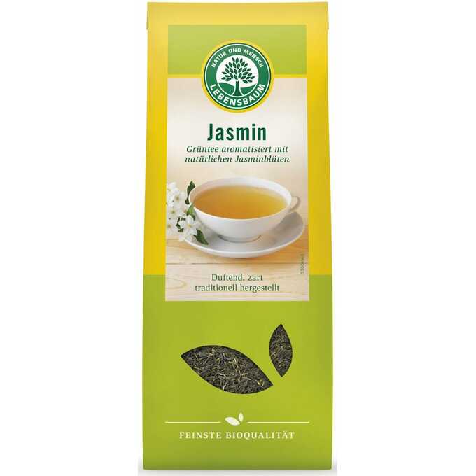 HERBATA ZIELONA JAŚMINOWA LIŚCIASTA BIO 75 g - LEB